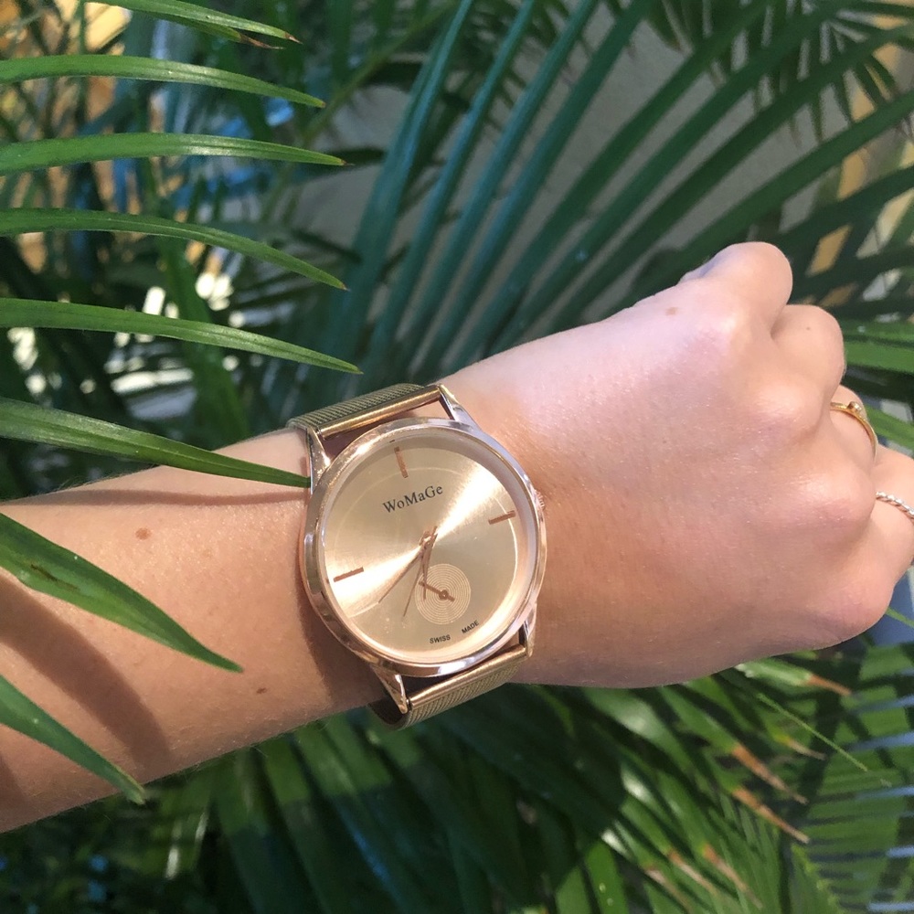 Rose Gold Oversized Ladies Watch